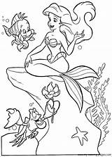 Mermaid Coloring Games Pages Getdrawings Little sketch template