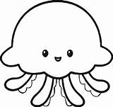 Cute Jellyfish Coloring Pages Getcolorings Marvelous sketch template