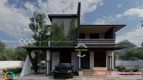 green house design contemporary style kerala home design  floor plans  houses
