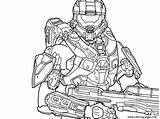 Coloring Reach Getdrawings Pages Halo sketch template