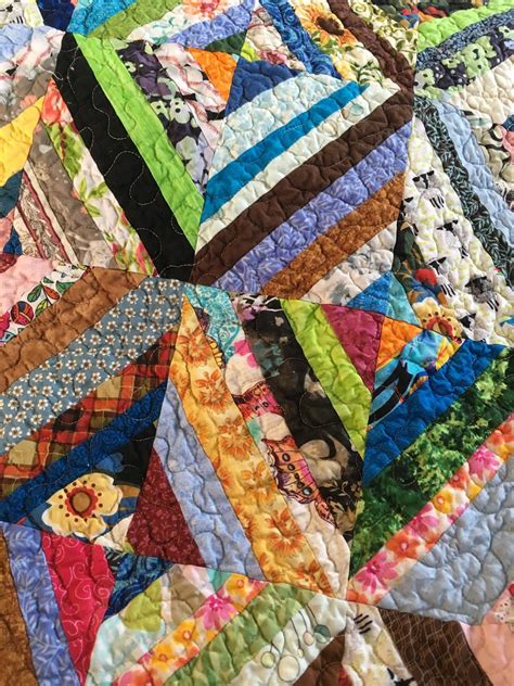 pamelaquilts friday finishes scrappy strip quilt