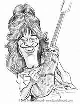 Halen Van Eddie Sketch Rock Caricature Week Guitar Richmond Drawings Series Tomrichmond Cartoon Choose Board Another Classic God Always Original sketch template