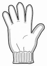 Glove Coloring Handschuh Large Ausmalbild Edupics Printable Choose Board sketch template