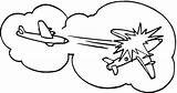 Coloring Pages Jet Fighter Military Clipart Airplane Jets sketch template
