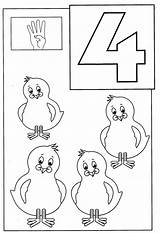 Coloring Number Pages Getcolorings Four Color sketch template