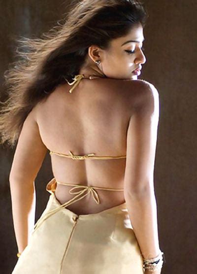 hot film actress gallery sexy nayanthara hot backless saree blouse without bra