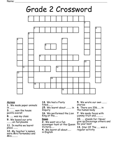 grade  crossword wordmint