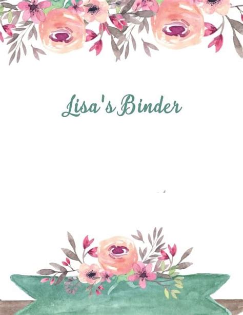 binder cover templates customize  print  home