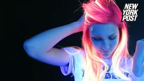 This Sexy Neon Hair Glows In The Dark Youtube