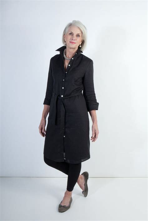 Black Italian Linen Shirtdress By Ollie And Max Lovely To