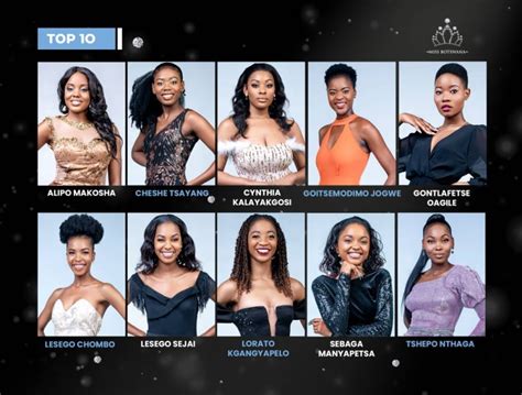 Miss Botswana 2022 Top 10 Revealed Mmegi Online