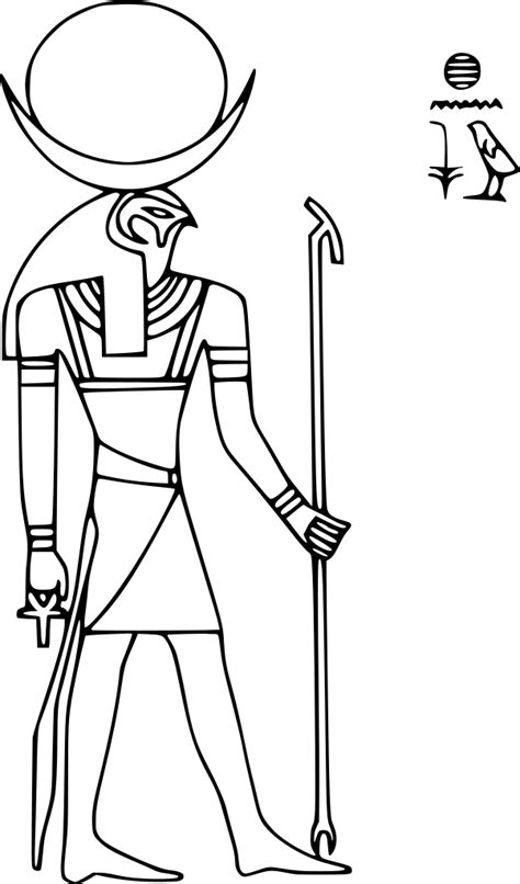 Svg Falcon Egypt Hieroglyph Figure Free Svg Image