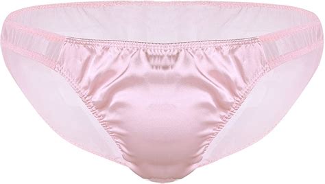 chictry men s sissy pouch satin panties mesh see through briefs thong
