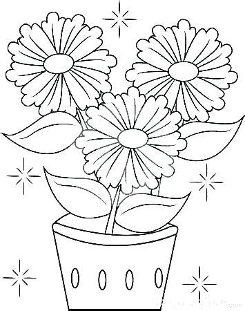 flower   pot coloring page  getcoloringscom  printable