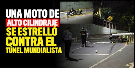 fotos moto de alto cilindraje se estrello contra el tunel mundialista qhubo cali