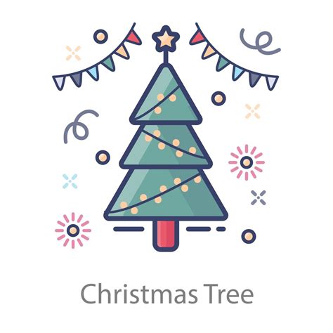 árvore De Natal Decorativa 2550402 Vetor No Vecteezy