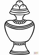 Coloring Vase Pages Treasure Ipad Clipart Buddhism Buddhist Symbols Drawing Clipartmag Categories sketch template