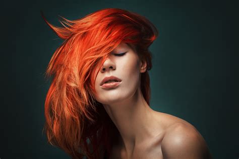 Wallpaper Face Women Redhead Portrait Simple