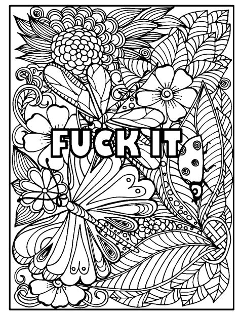 printable swear word  adults coloring page  printable coloring