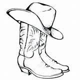 Cowboy Coloring Boots Hat Pages Printable Western Cowgirl Cowboys Cattle Sketch Drawing Boot Squinkies Dallas Osu Clipart Logo Sheets Colouring sketch template