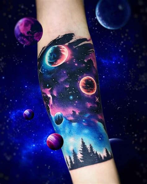 space tattoo forearm band best tattoo ideas gallery