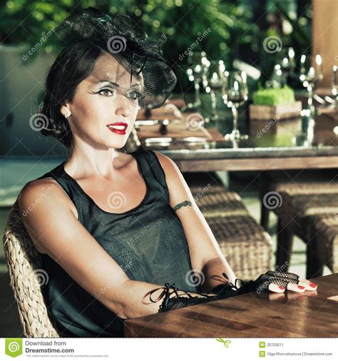 retro woman stock image image of model fashion beautiful 20753011