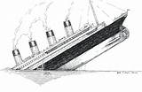 Titanic Drawing Sinking Ship Drawings Paintingvalley sketch template