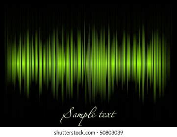 green sound wave stock vector royalty