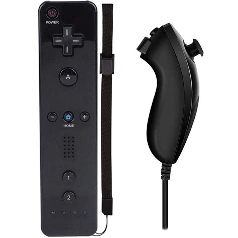 tekdeals black wireless remote wiimote nunchuck controller combo set  strap  nintendo