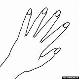 Nail Coloring Pages Nails Polish Printable Finger Colouring Hand Hands Color Fingernail Drawing Fingers Clipart Spa Sheets Girls Template Outline sketch template