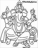 Ganesha Ganesh Coloring Pages Kids Lord Color Drawing Sketch Drawings Template Printable Children Getcolorings Getdrawings Temple Print Chaturthi Click Sketchite sketch template