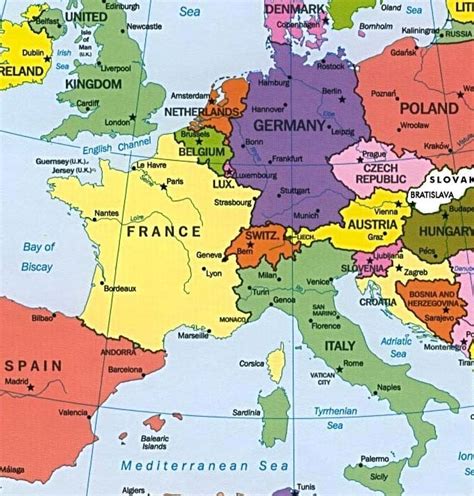 mapa europa capitais mapa