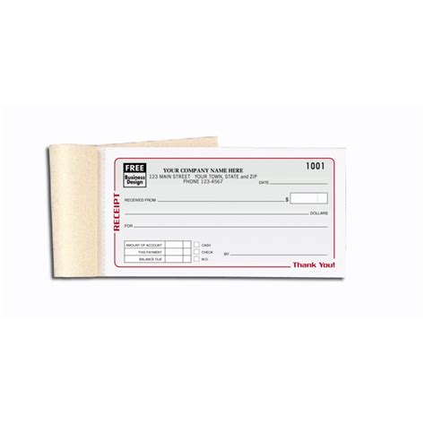 personalized receipt books