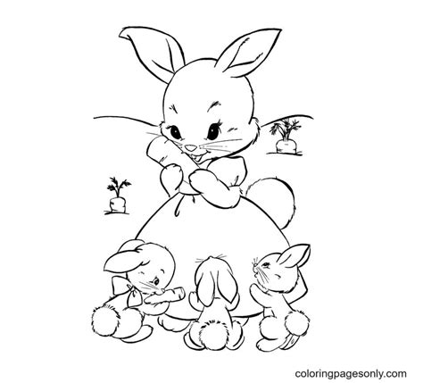 cute rabbit coloring pages