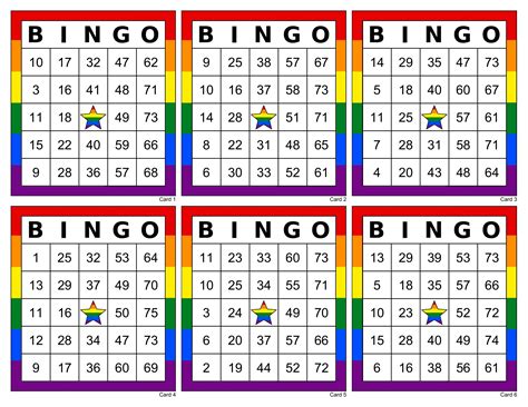 rainbow bingo cards  cards   page instant  etsy