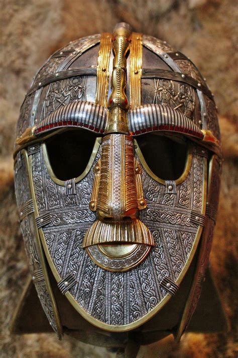 sutton hoo helmet images  pinterest sutton hoo anglo saxon