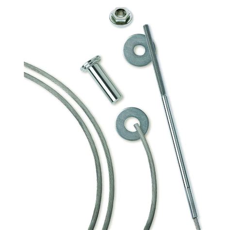 cablerail  ft stainless steel cable assembly kit  cable railing system  pkg  home