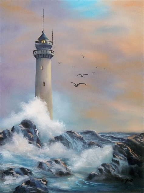 lighthouses painting art images  pinterest watercolors