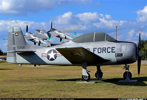 north american   trojan usa air force aviation photo  airlinersnet