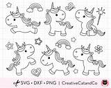 Unicorn Coloring Baby Clip Outline Svg sketch template