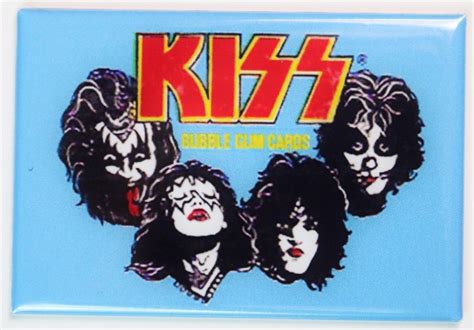 Kiss Bubble Gum Cards Wax Pack Fridge Magnet 1970s Rock N Roll
