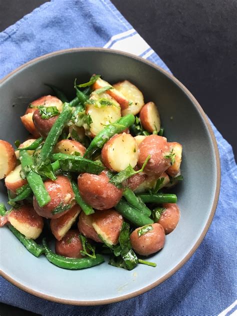 french potato salad  green beans dailywaffle