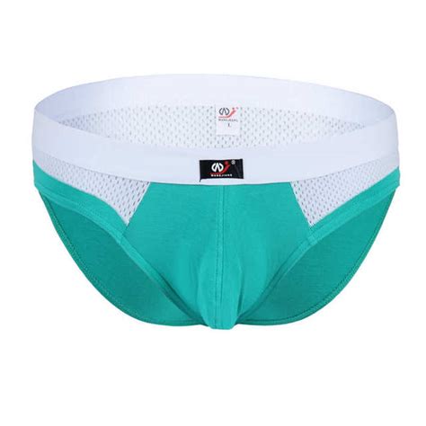 cotton underwear sexy briefs mens mesh breathable penis pouch briefs
