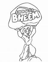 Bheem Chota Coloring Pages Kids Comments Printable Choose Board sketch template