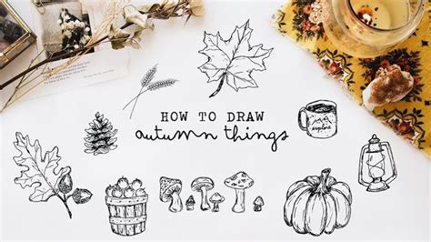 draw autumn   printable   draw autumn