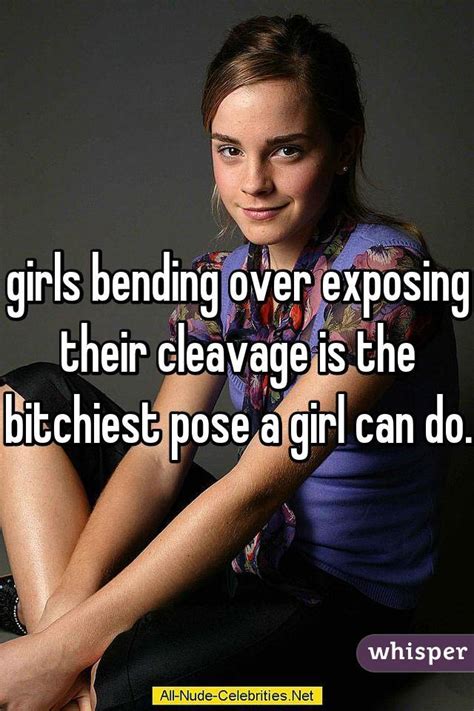 girls bending over exposing their cleavage is the bitchiest pose a girl