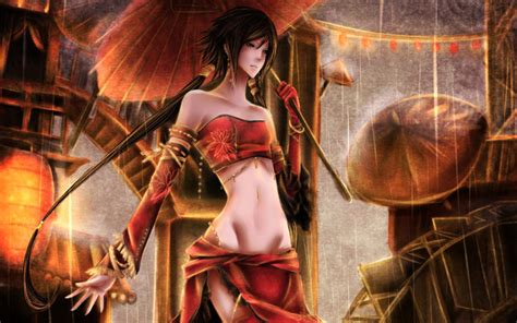 Original Fantasy Art Women Umbrella Women Girl