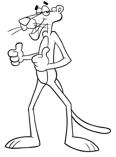 awesome pink panther coloring page  print  color