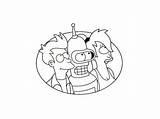 Futurama Coloring Pages Kids Color Clipart Characters Library Getcolorings Popular Printable sketch template