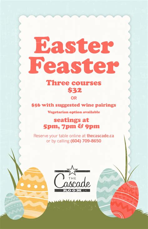 easter feaster at the cascade room the cascade company